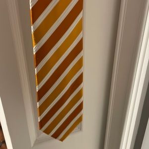 Stafford Orange and White Striped Tie